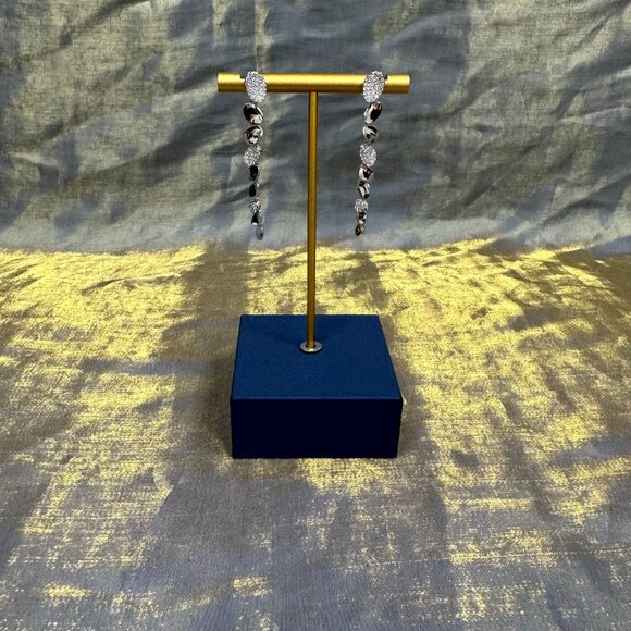 APM Monaco Galet Sterling Silver Silver Teardrop Earrings - Picture 1 of 6